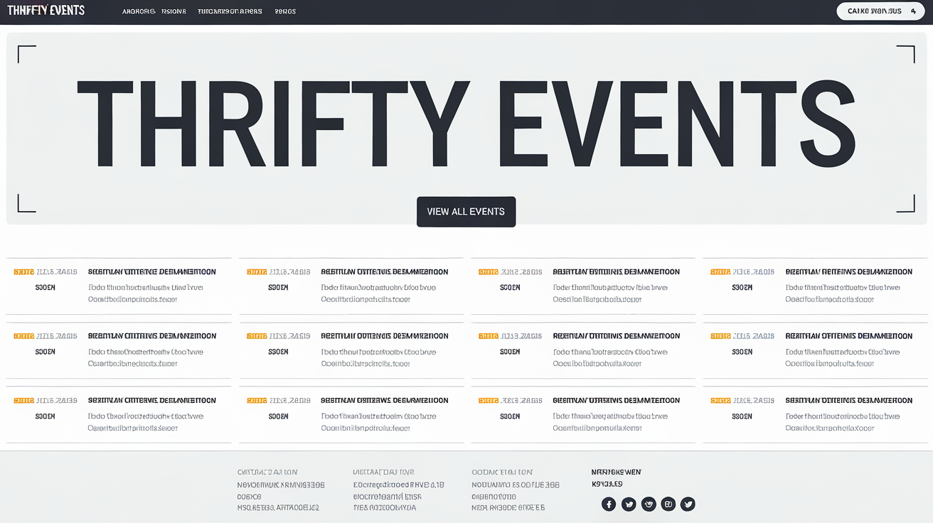 ThriftyEvents.net Page