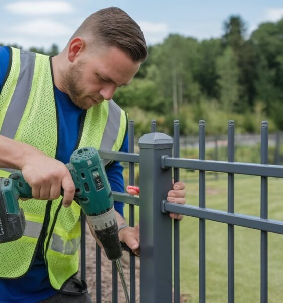 aluminum fence installation